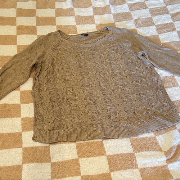 Talbots Women's Cable Knit Sweater - Tan - Picture 1 of 2
